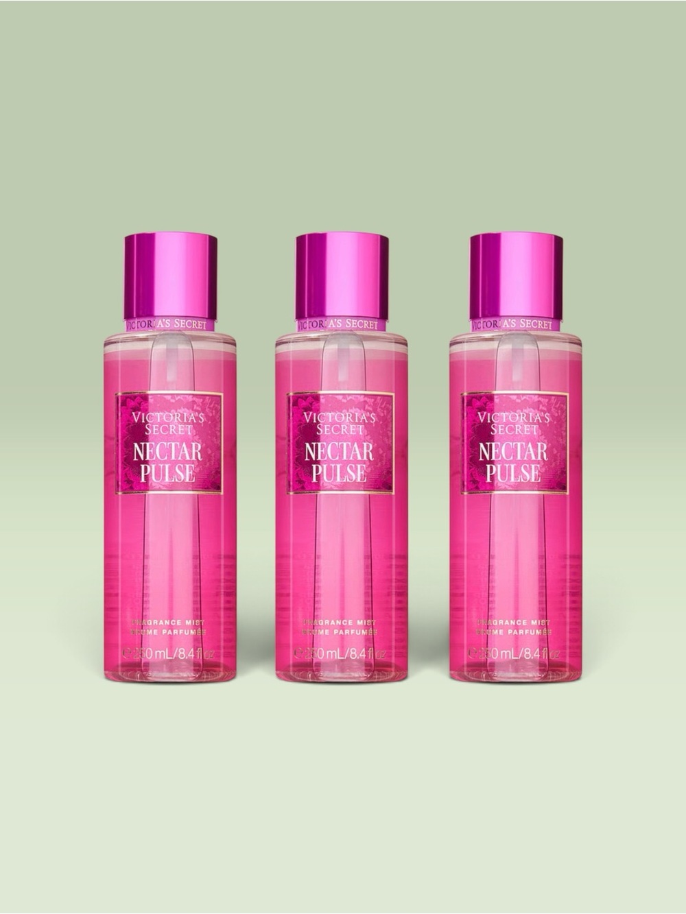 Victoria's Secret NECTAR PULSE Fragrance Mist ~ 8.4 fl.oz. ( Lot of 3 )